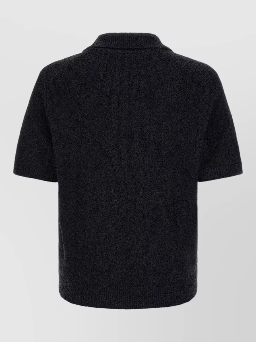 Lacoste Bouclé Knit Short-Sleeve Polo Shirt