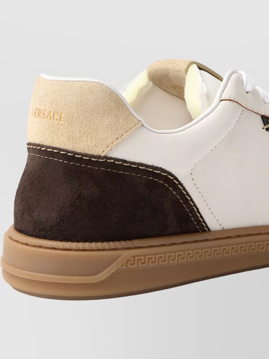 Versace Lambskin Leather Low-Top Sneakers