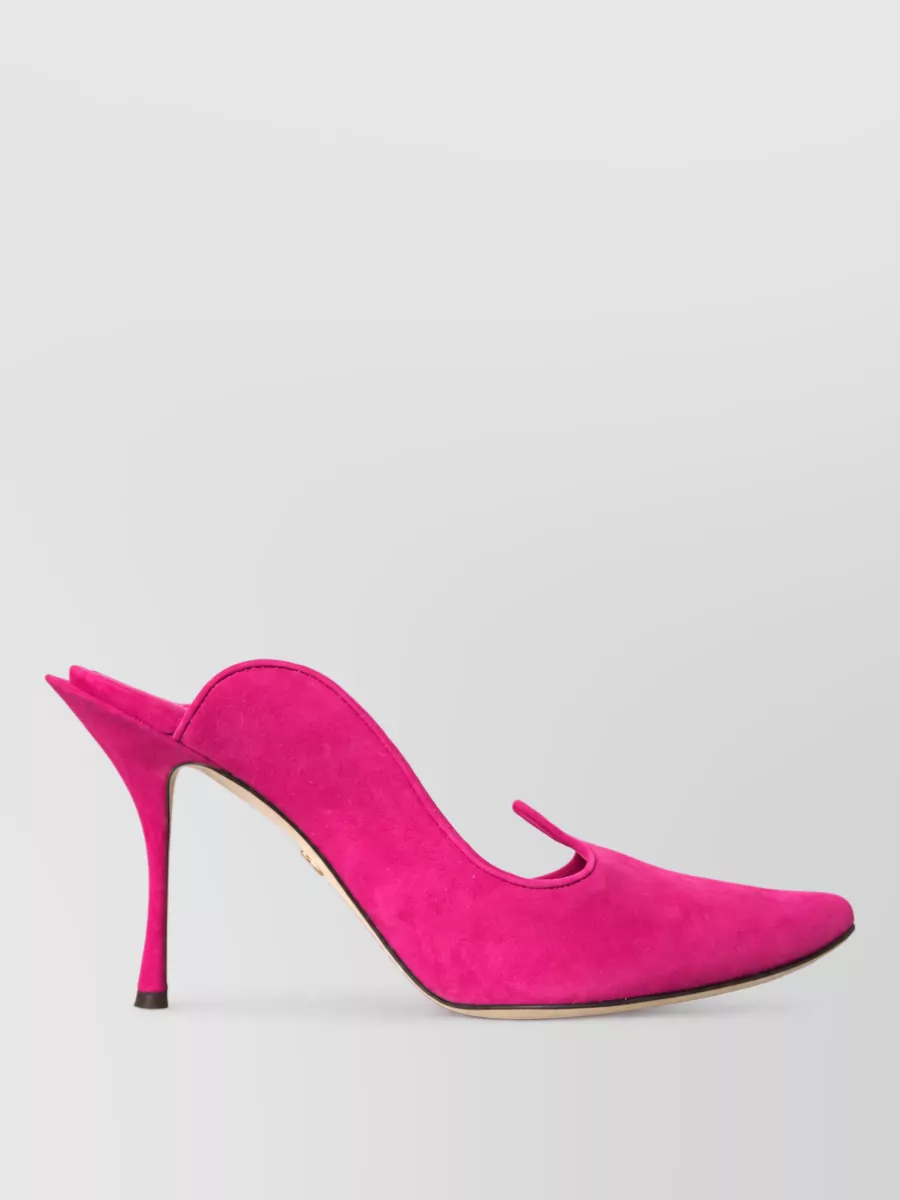 Dolce&Gabbana Suede Leather High-Heel Mules