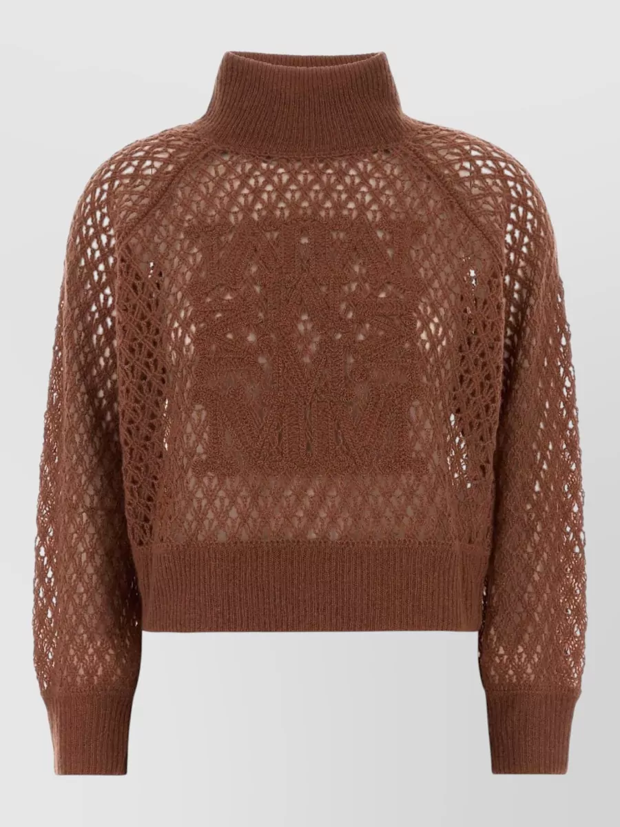 Max Mara Cashmere silk crochet sweater