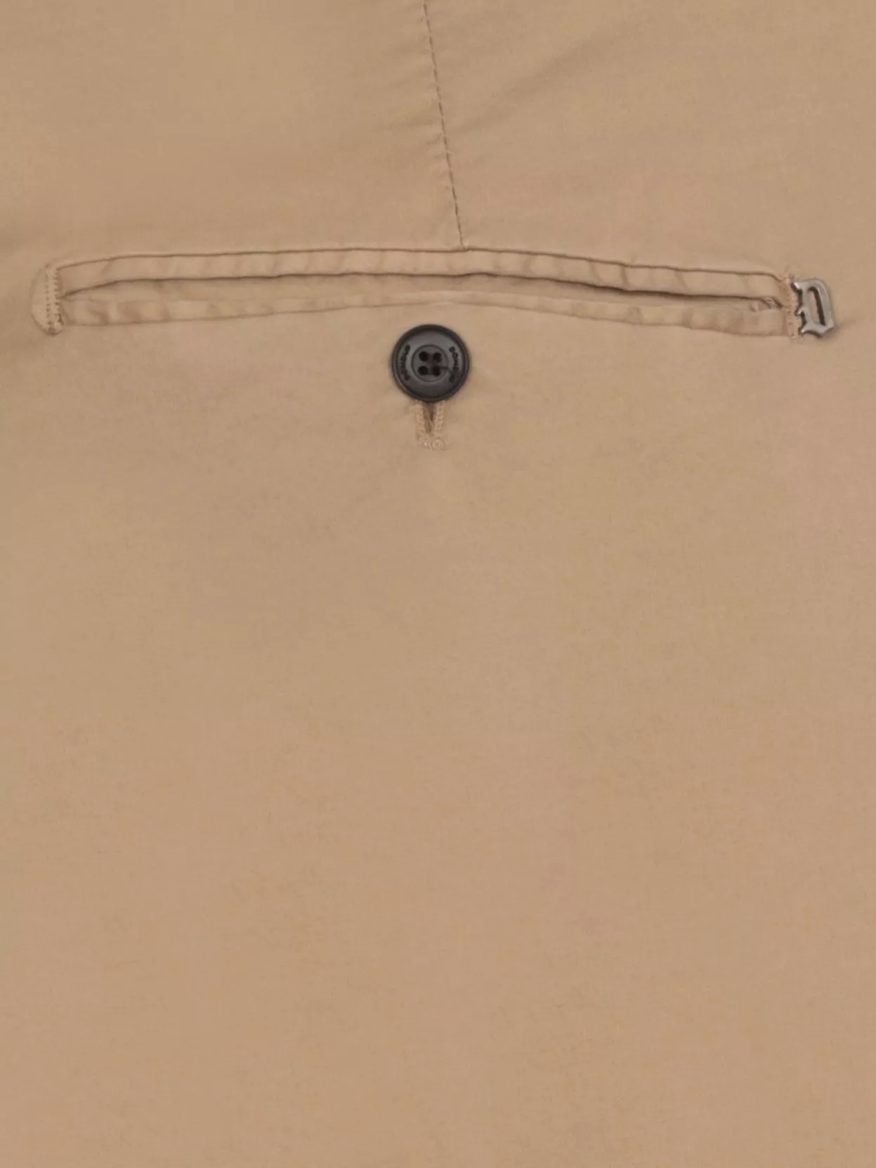 Dondup Straight Cotton Trousers Cuffed Hem In Neutral