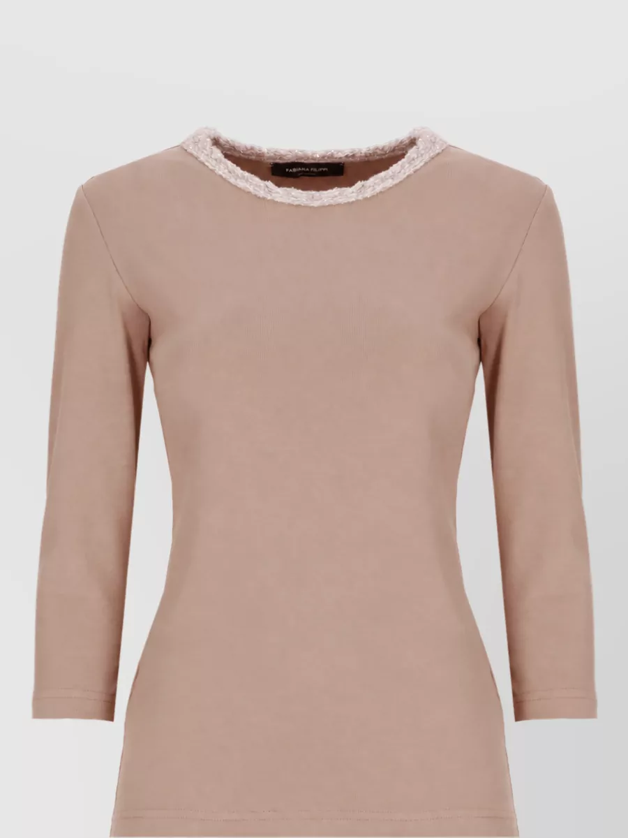 Fabiana Filippi Cotton Short-Sleeve T-Shirt