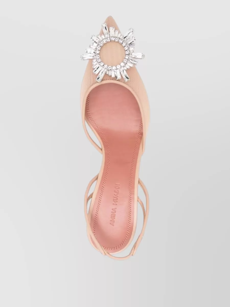 Amina Muaddi Mesh Slingback Pumps
