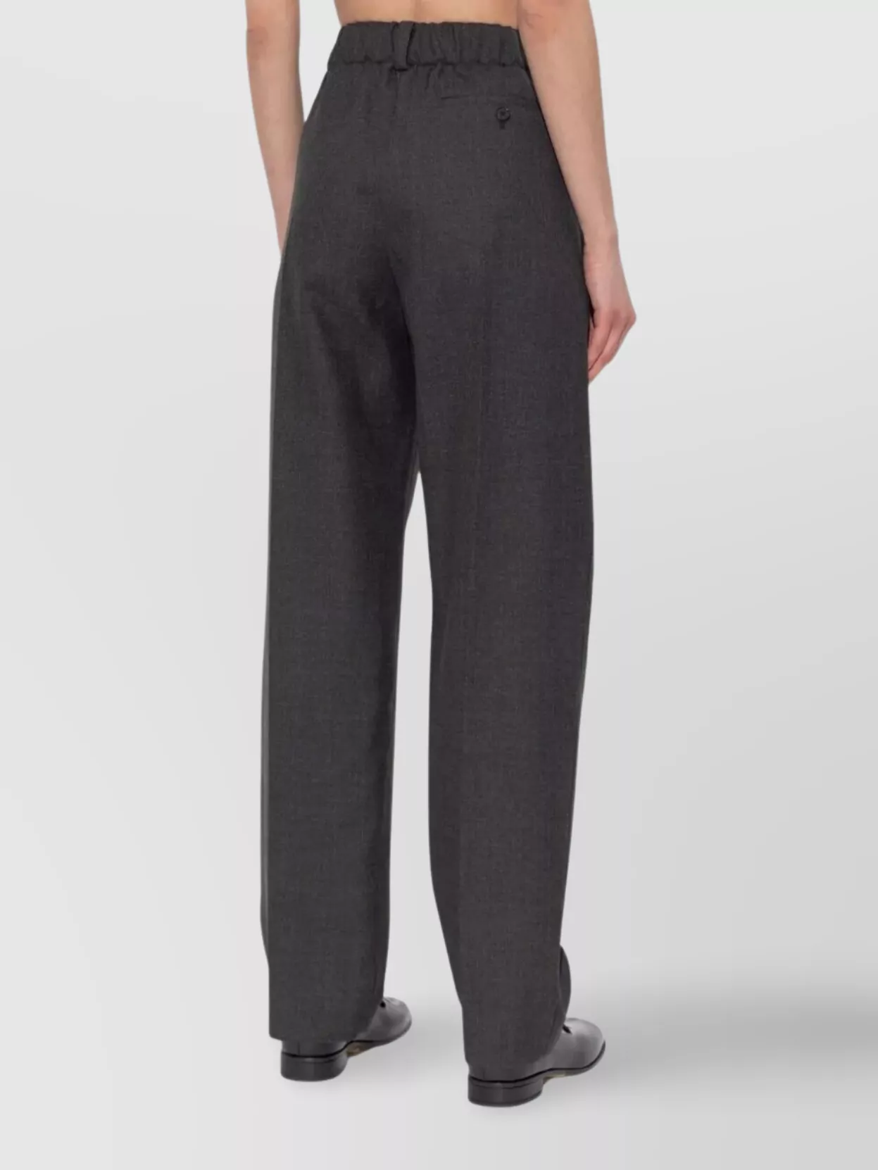 Givenchy Wool Trousers With Elasticated Waistband And Pleated Design