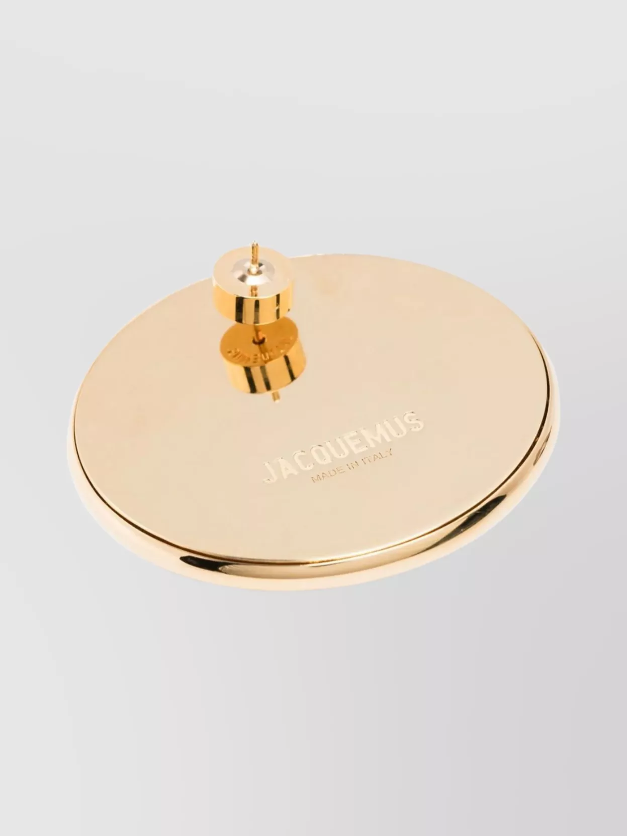 Jacquemus Round Polished Gold-Tone Earrings Sold As Pair