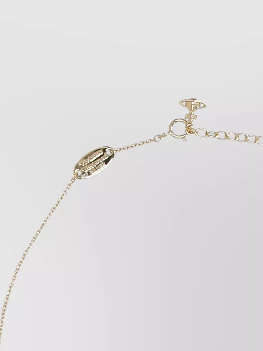 Vivienne Westwood Necklace Adjustable Chain Orb Pendant Strass