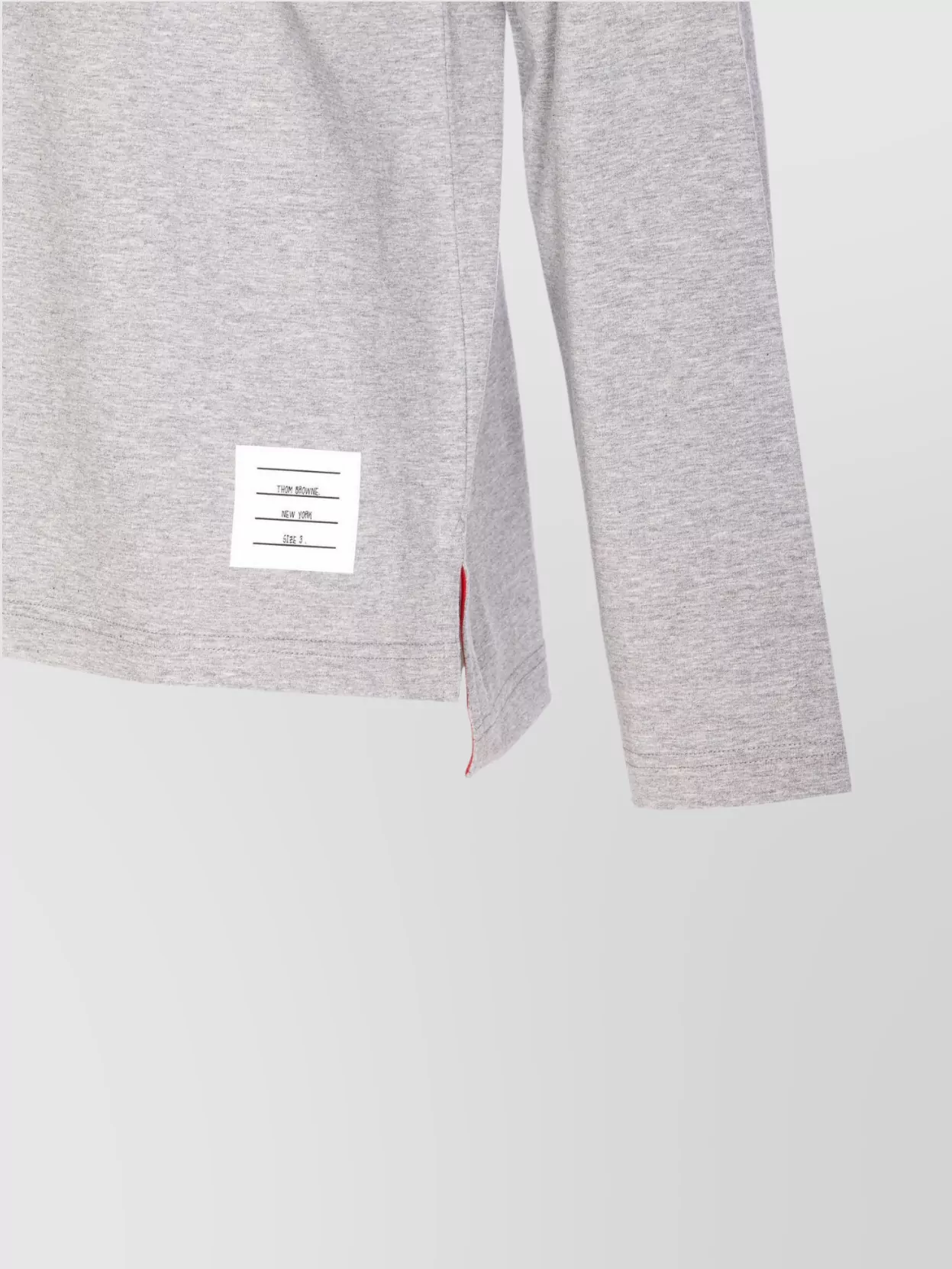 Thom Browne Iii Crew Neck Sweater With Logo Patch