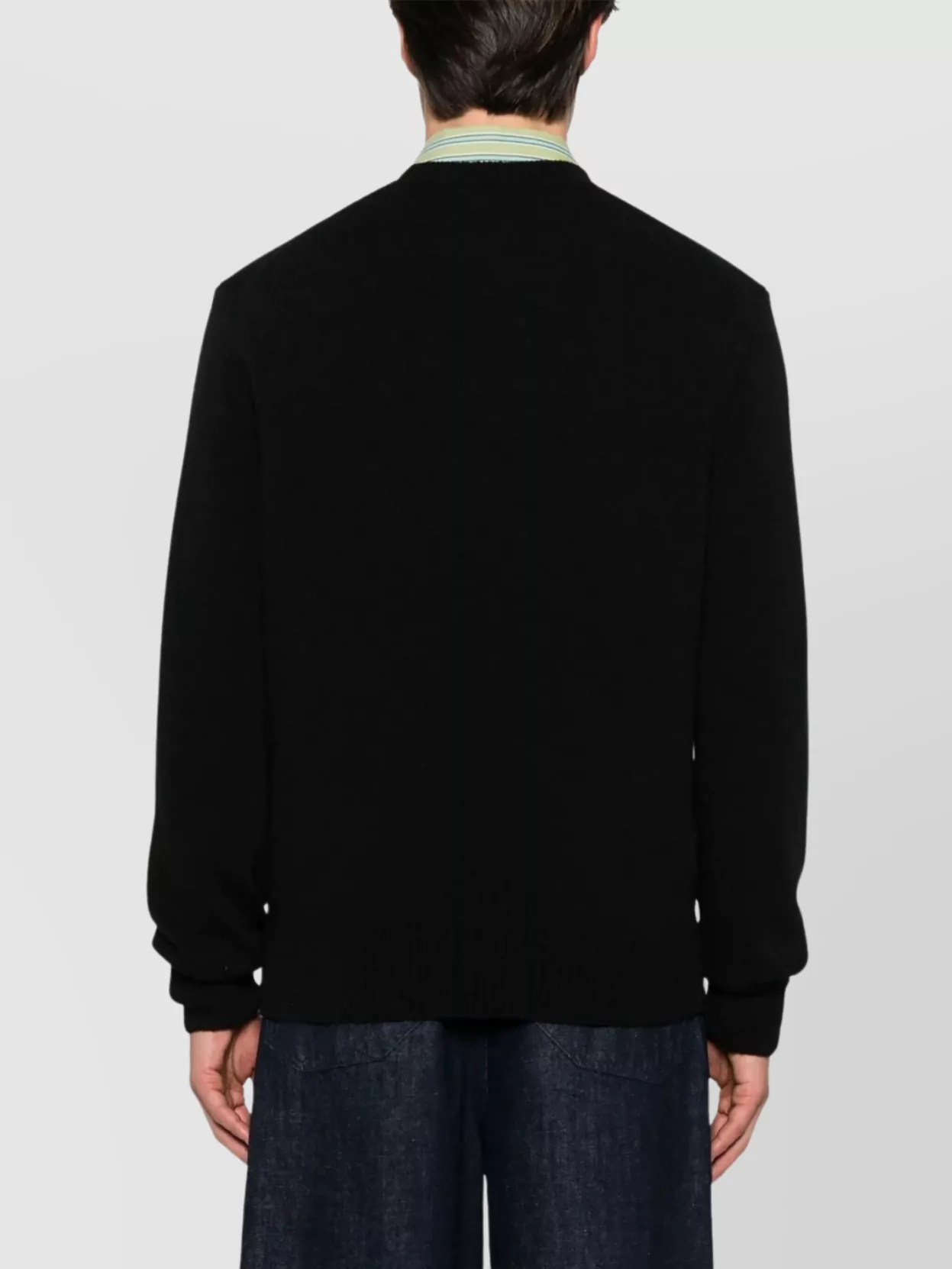 Lacoste Crew Neck Sweater With Ribbed Cuffs And Hem
