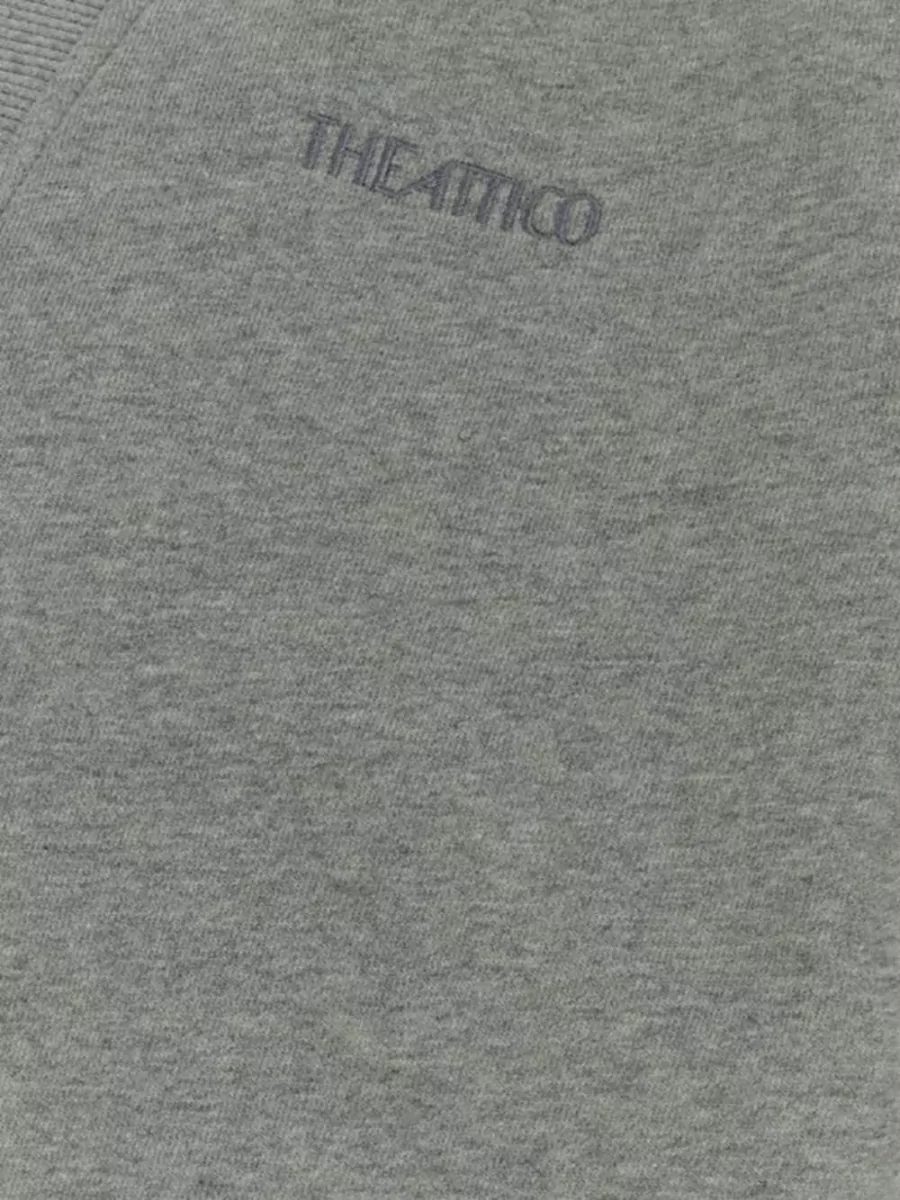 The Attico Loose Fit Cotton Sweatshirt V Neckline