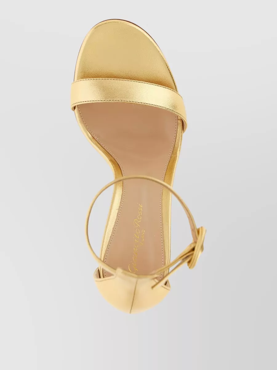 Gianvito Rossi Portofino Sandals Metallic Ankle Strap Design