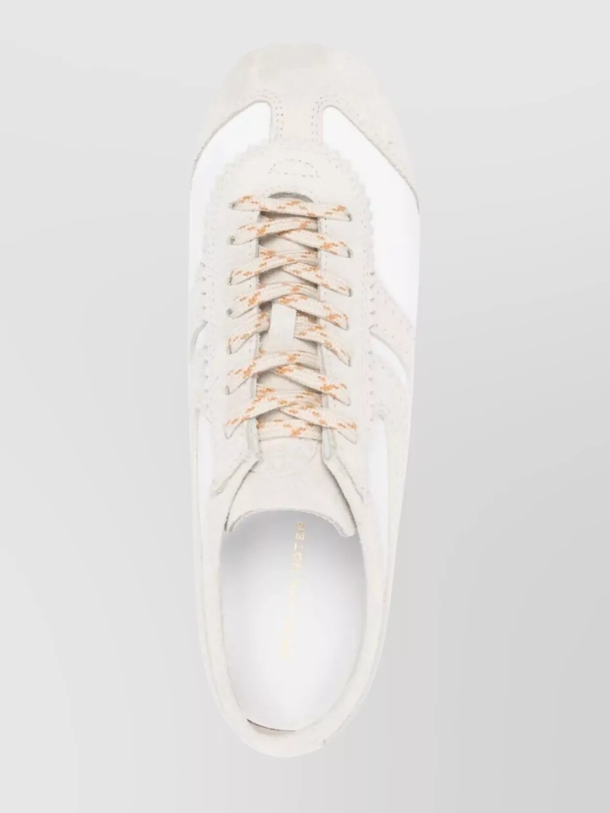 Dries Van Noten Sneakers In Leather Avec Inserts En Daim In White