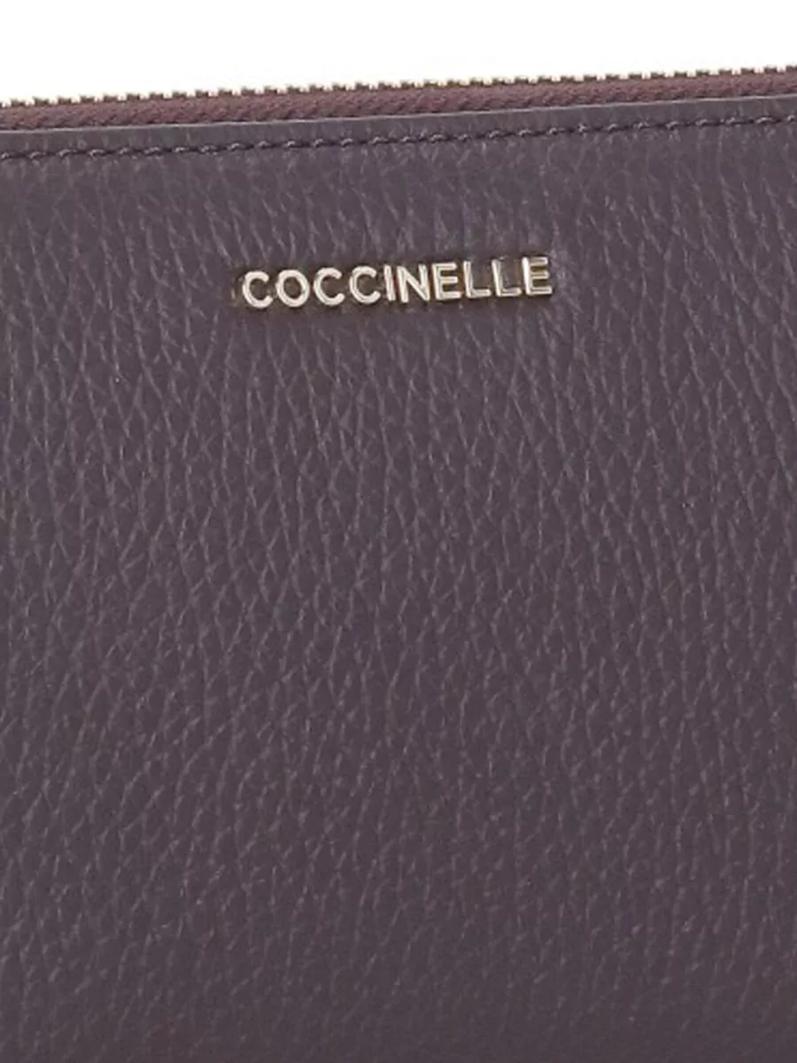 Coccinelle Pebbled Leather Wallet Featuring Textured Finish