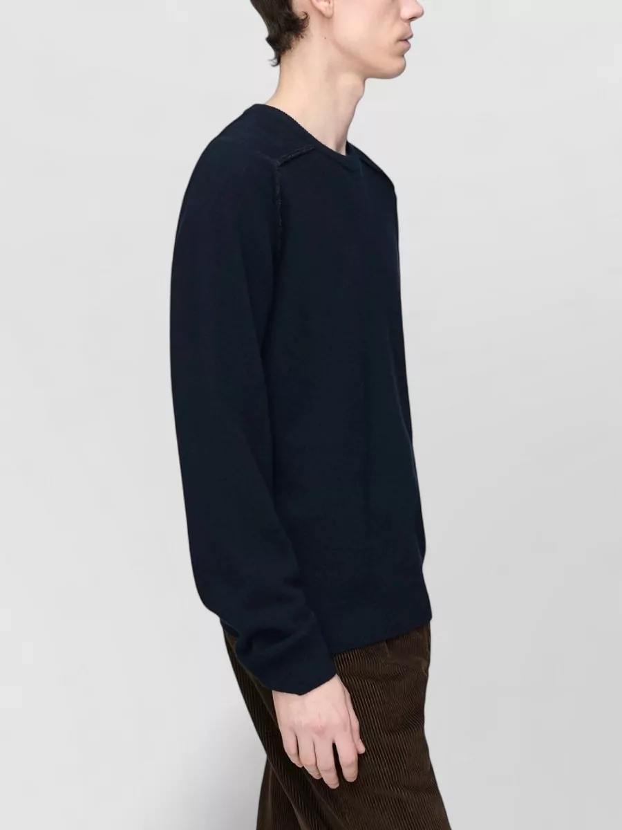 Maison Margiela Virgin Wool Ribbed Crewneck Sweater