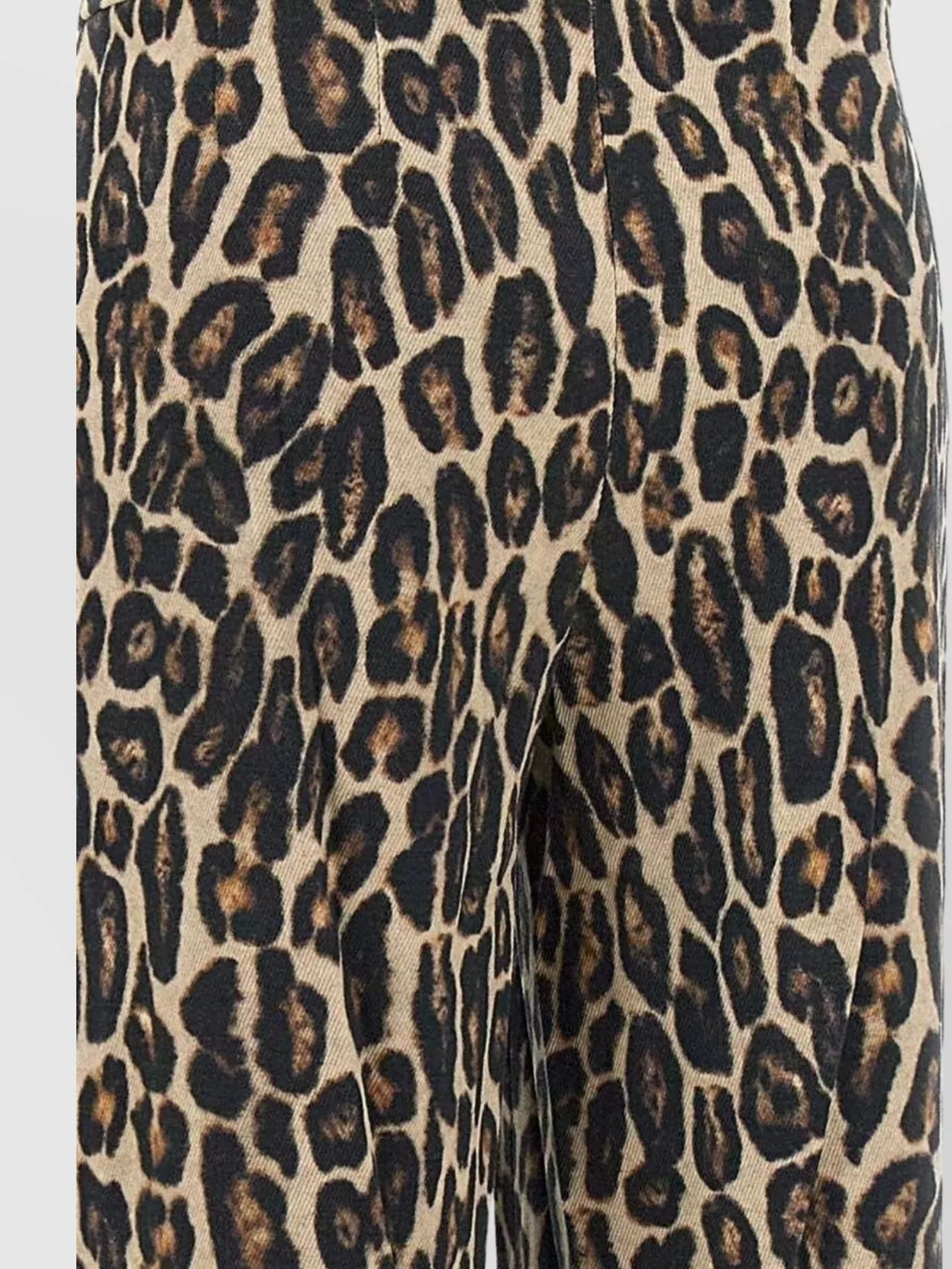 Theory Wool Trousers With Leopard Animal Print In Black