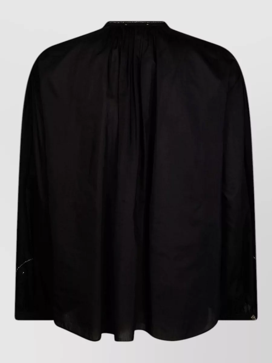 Forte Forte Embroidered Band Collar Blouse