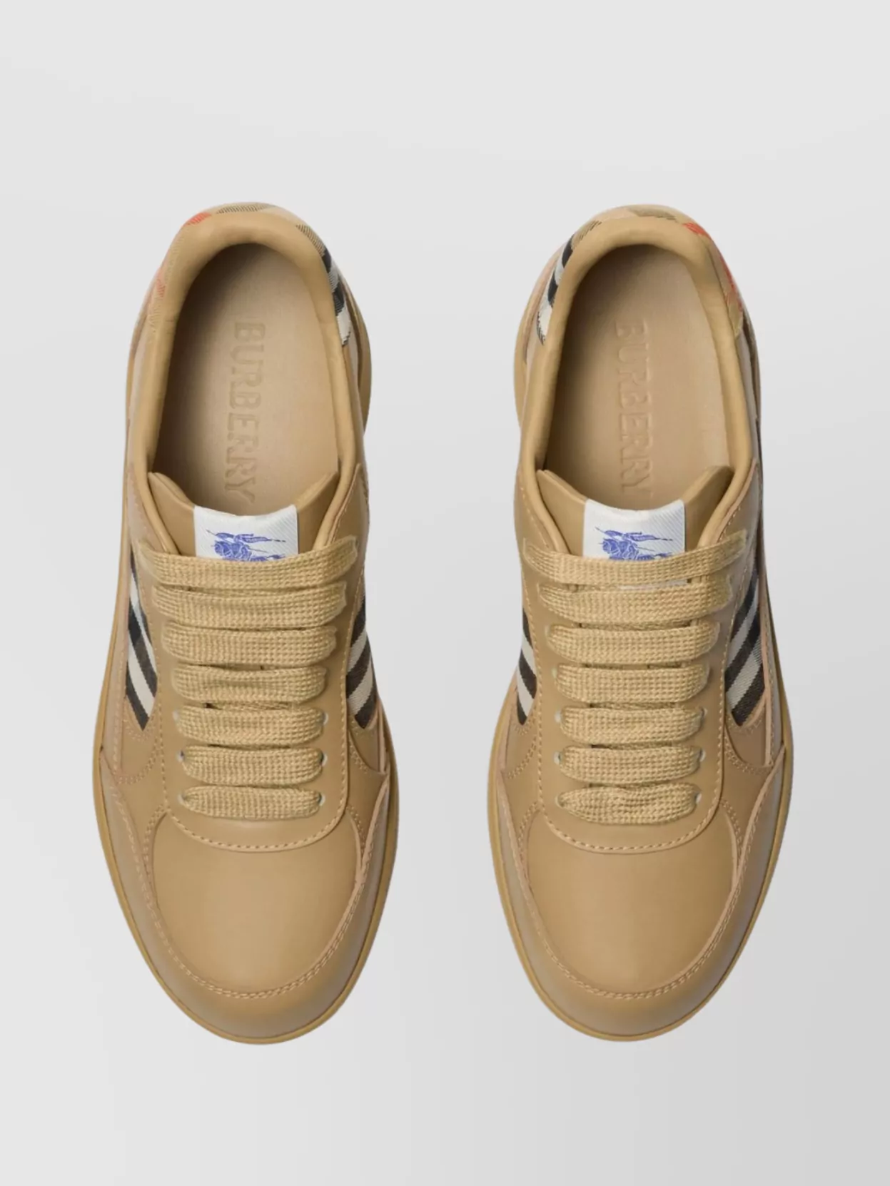 Burberry Sneakers Check Pattern Contrast Sole