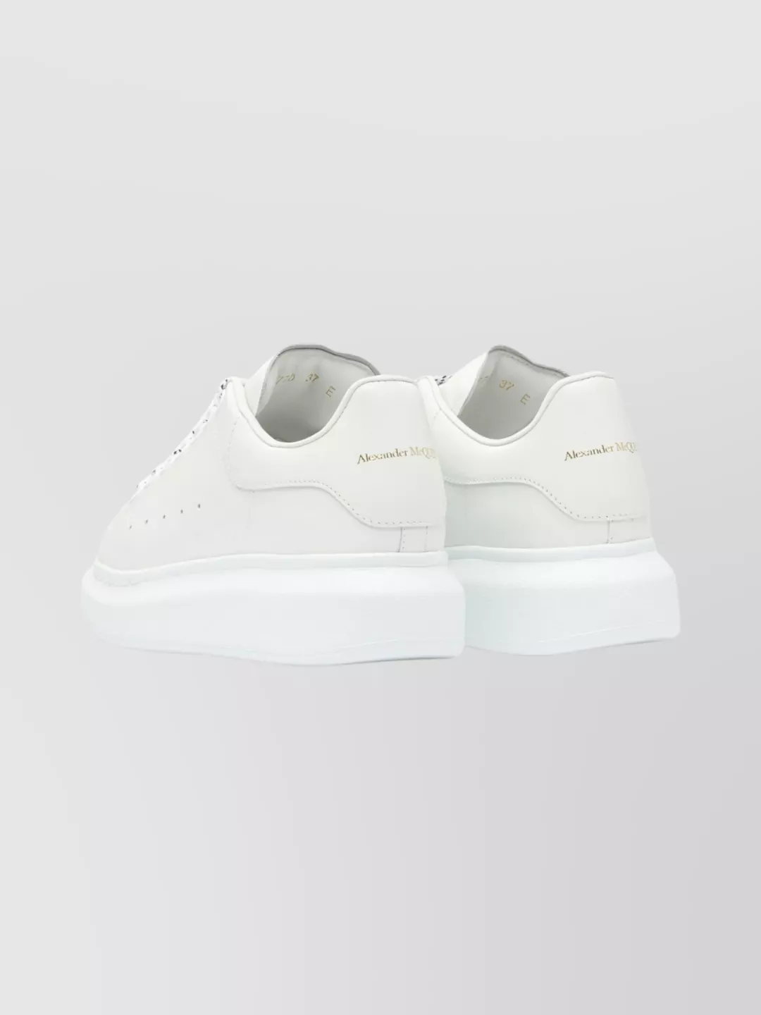 Alexander Mcqueen Platform Sneakers Leather Upper In White
