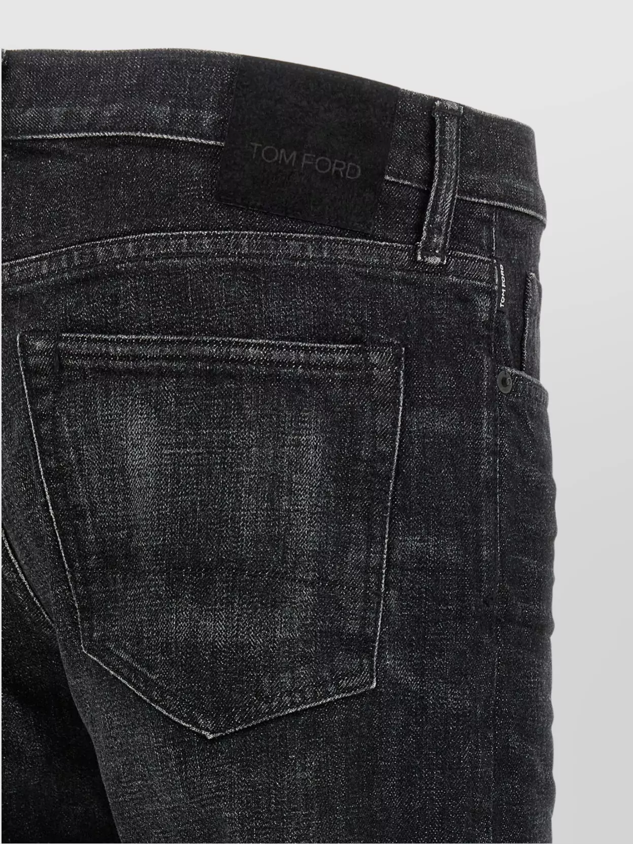 Tom Ford Stonewashed Jeans Contrast Stitching Detail