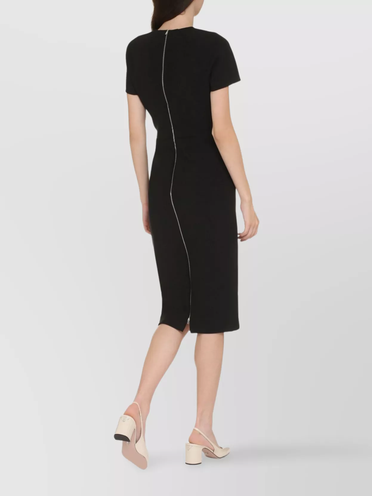 Victoria Beckham Fitted Knee-Length T-Shirt Dress