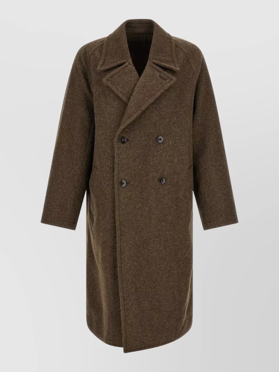 Lemaire wool alpaca double-breasted coat