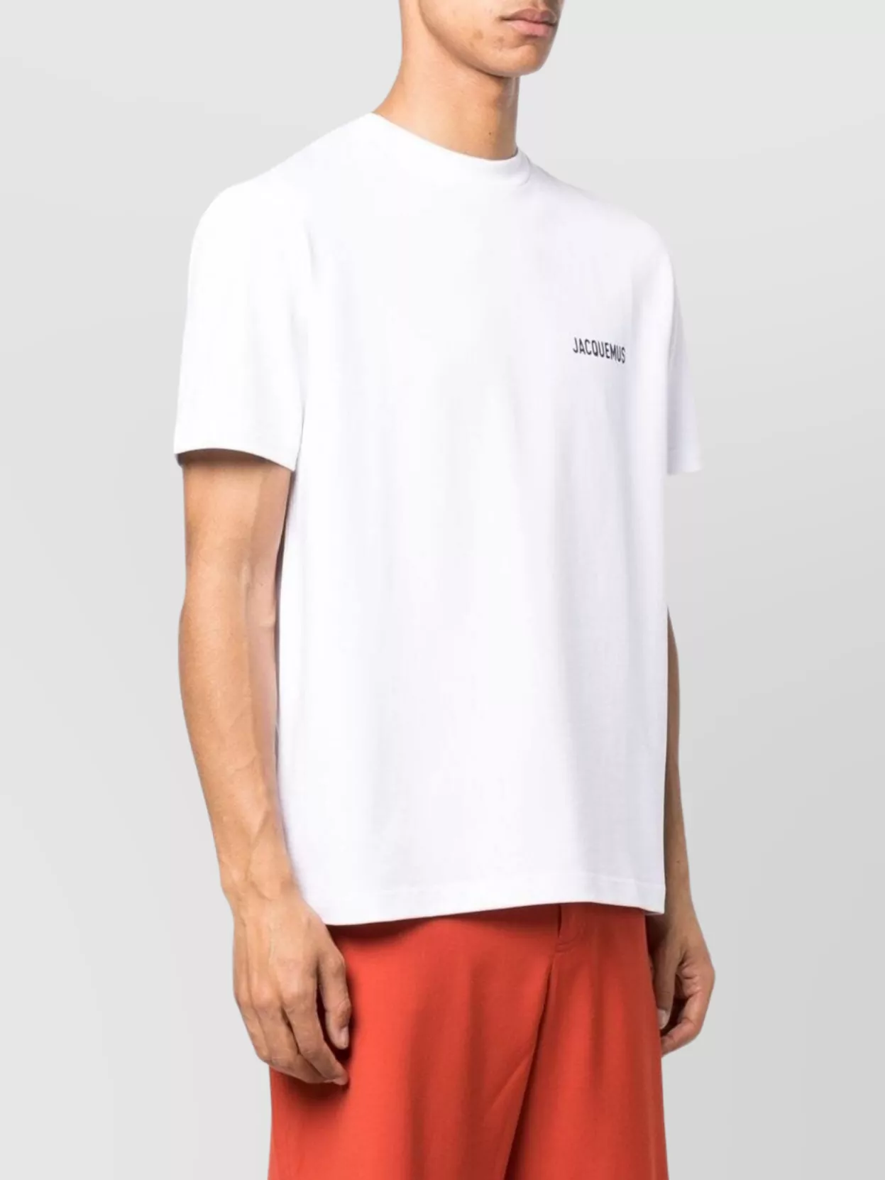 Jacquemus Crew Neck Logo-Print Cotton T-Shirt