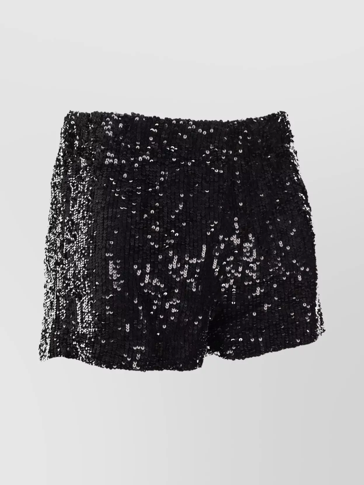 P.a.r.o.s.h Stylish Shorts With Sequin Detail And Elastic In Black