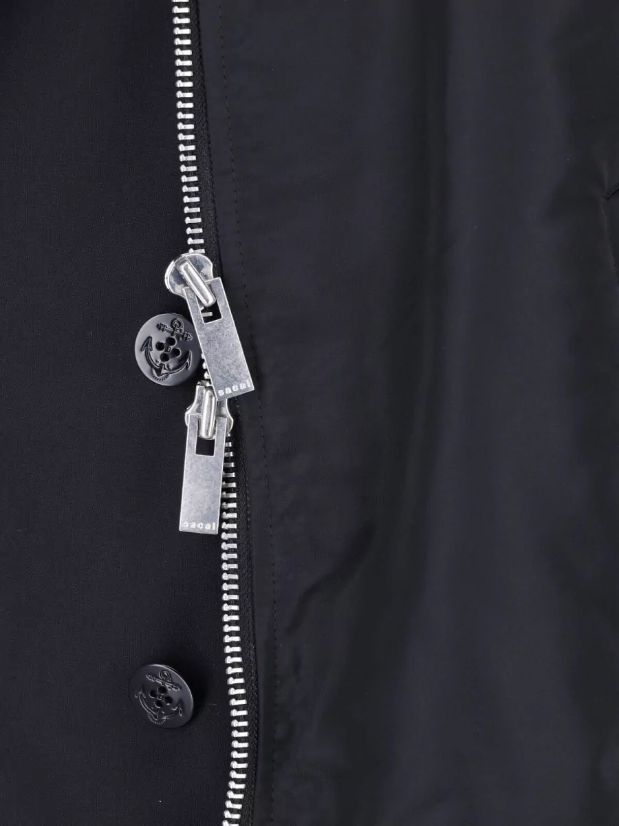 Sacai Nylon Double Breasted Coat