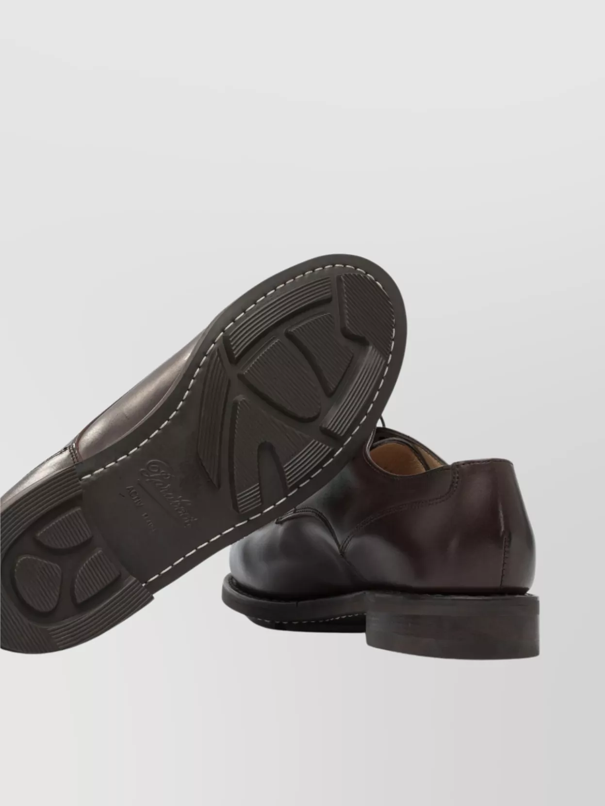 Paraboot Lace-Up Leather Shoes Stitched Detailing
