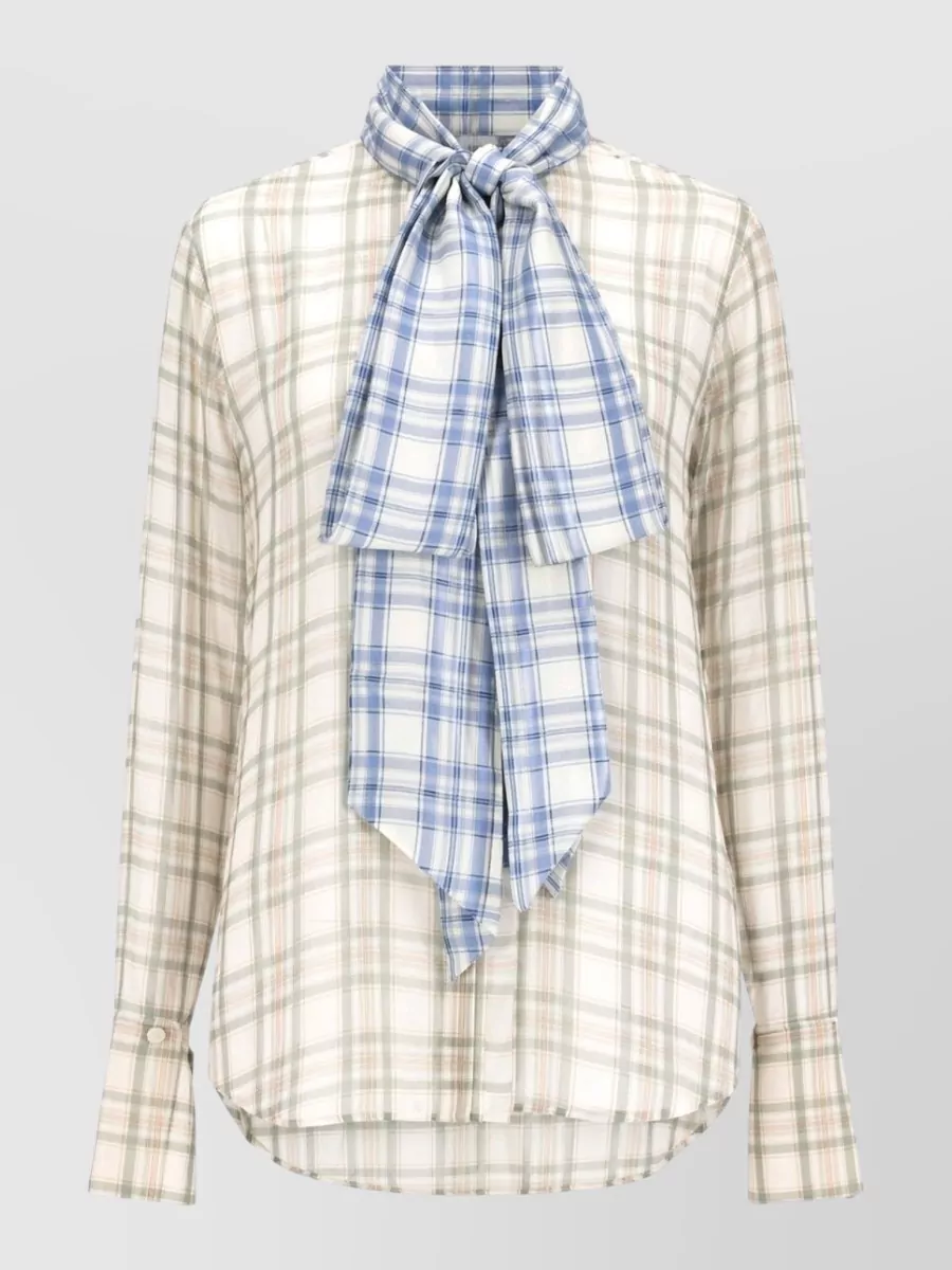Acne Studios silk bow blouse