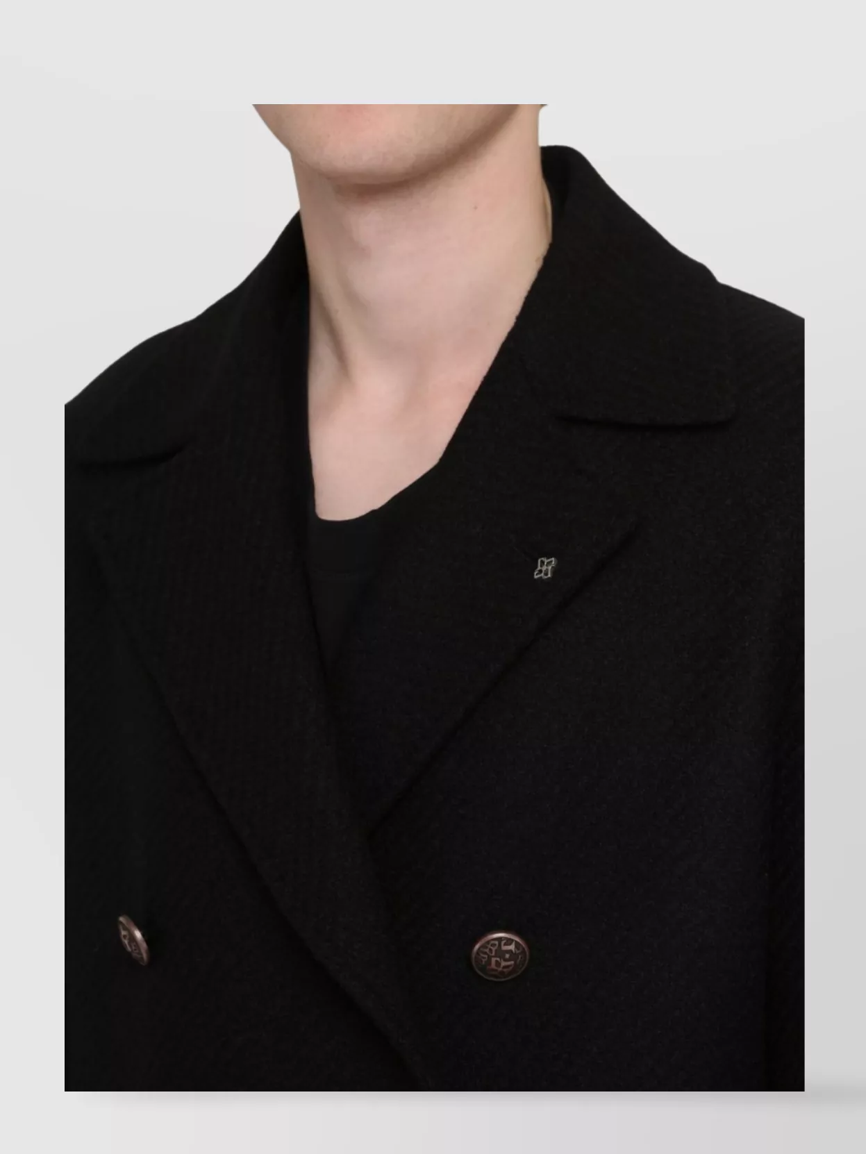 Tagliatore Double-Breasted Wool Coat With Lapel Collar