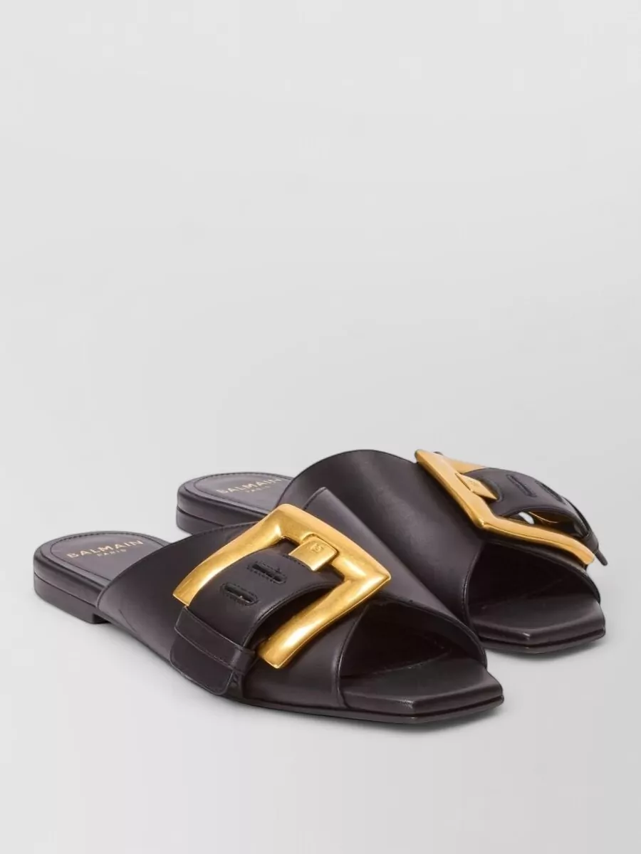 Balmain leather mules