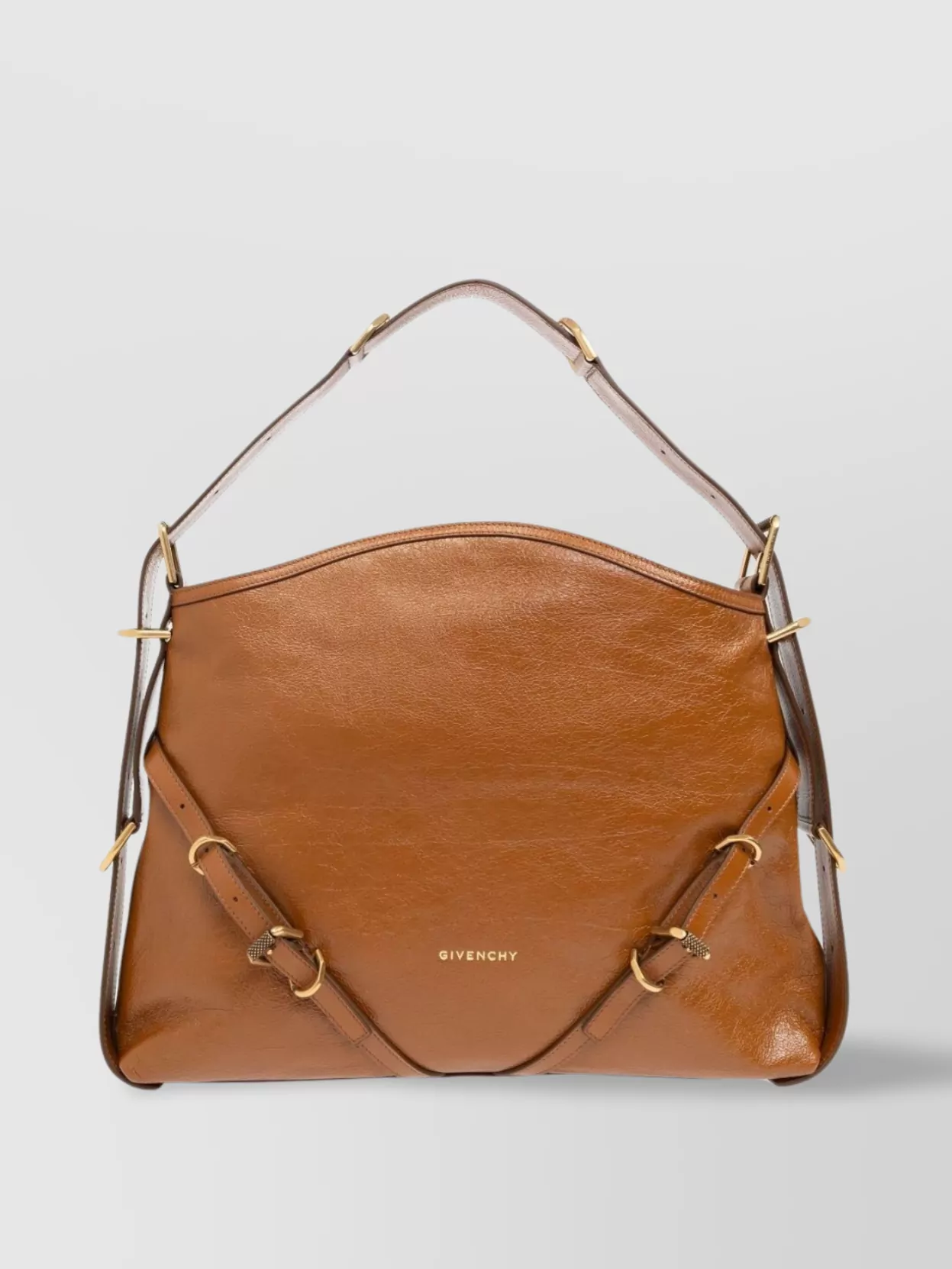 Givenchy Medium Voyou Leather Shoulder Bag In Brown