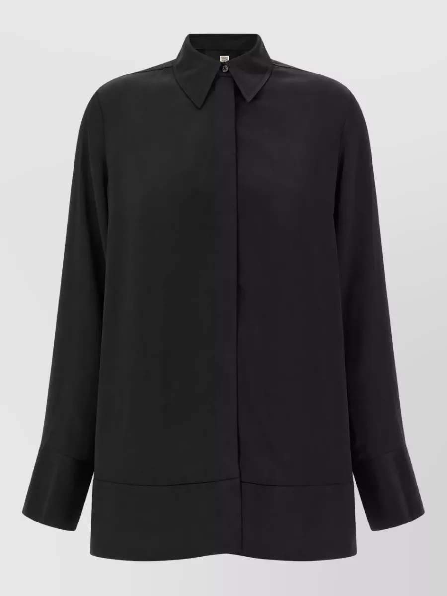 Totême Soft tuxedo satin shirt