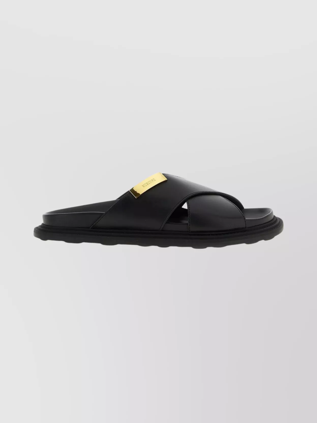 Moschino Cross Strap Flat Sandals Open Toe Design