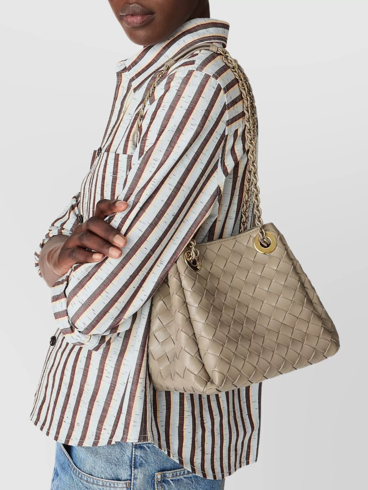Bottega Veneta Compact Chain Shoulder Bag