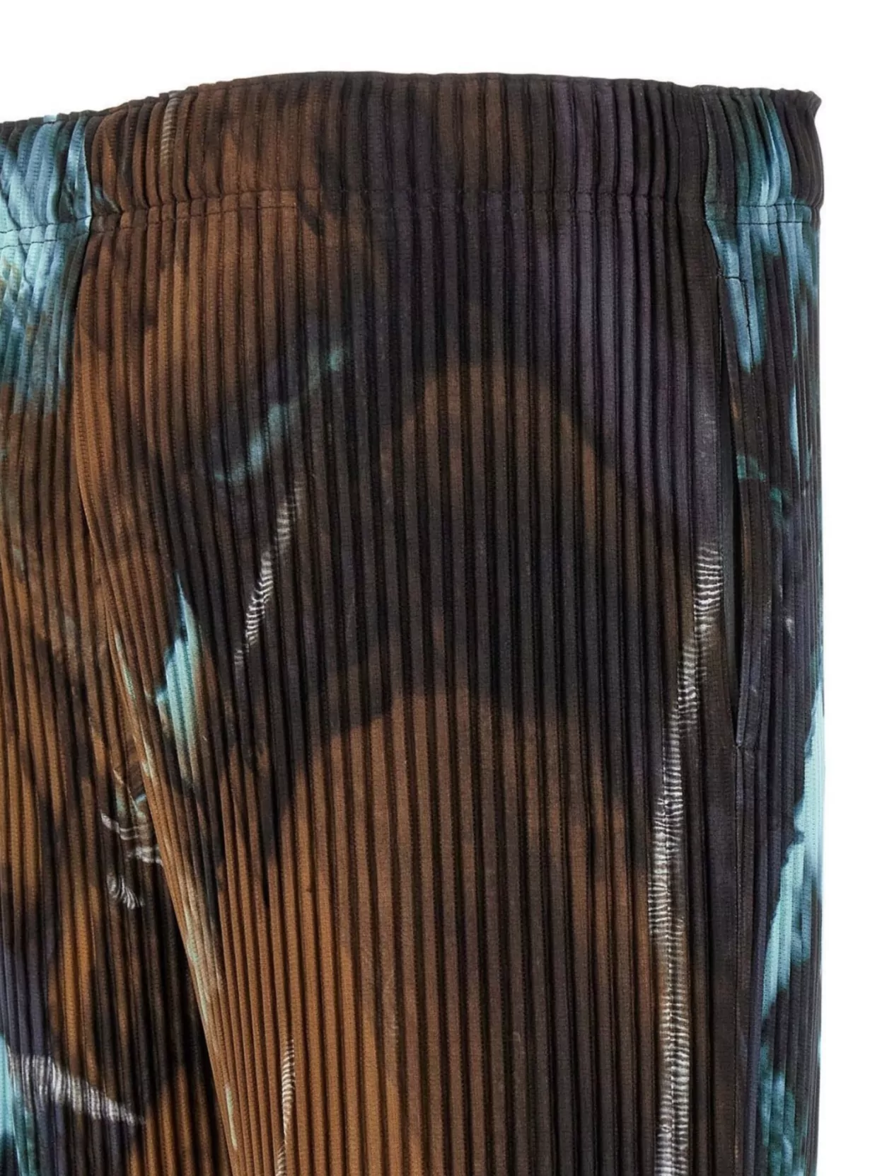 Homme Plisse Issey Miyake Elastic Waistband Pleated Trousers With Abstract Pattern
