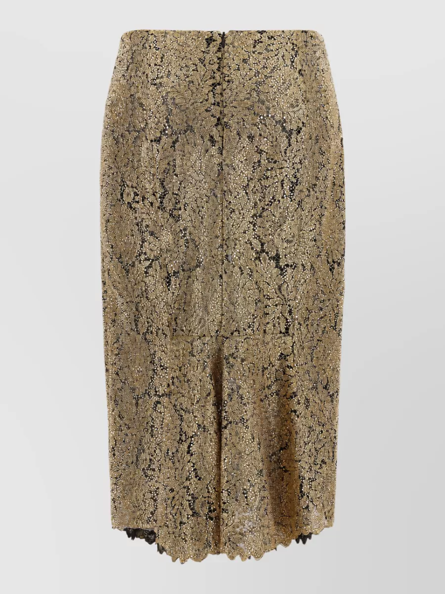 Ermanno Scervino embroidered tulle knee length pencil skirt