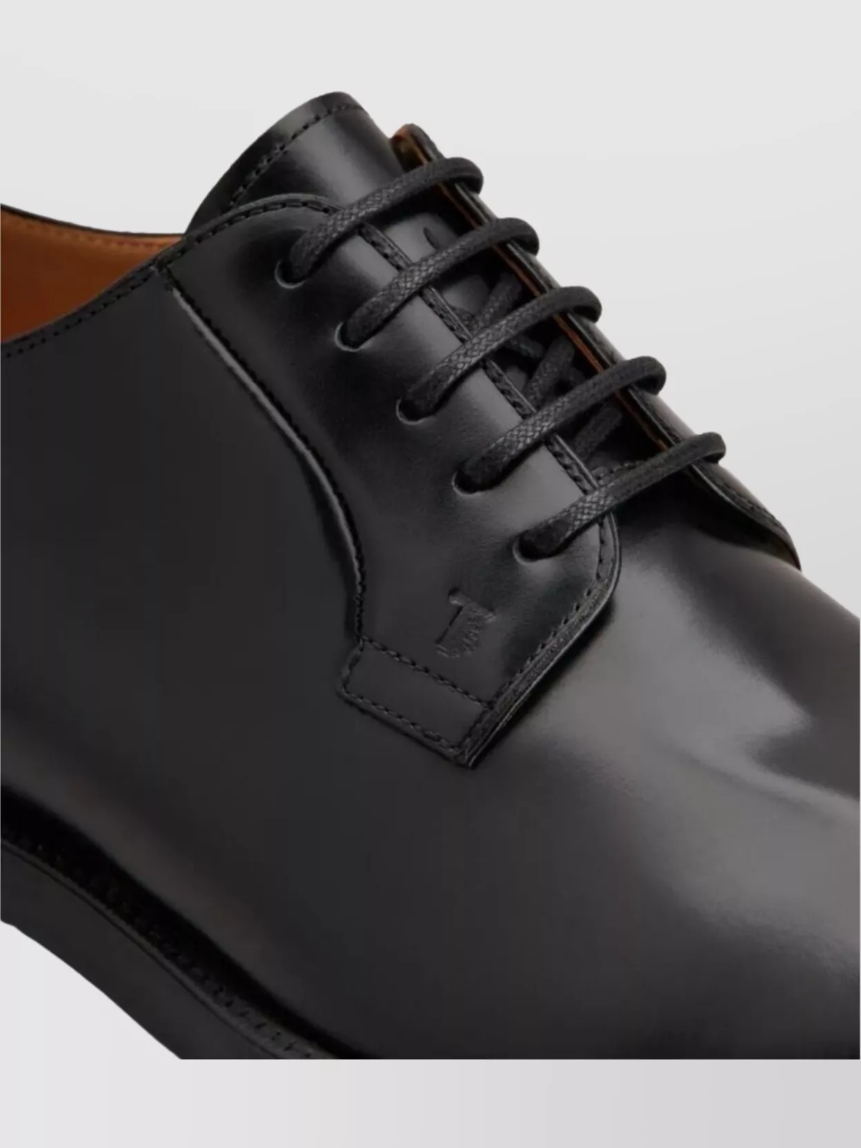 Tod's Round Toe Leather Derby Shoes