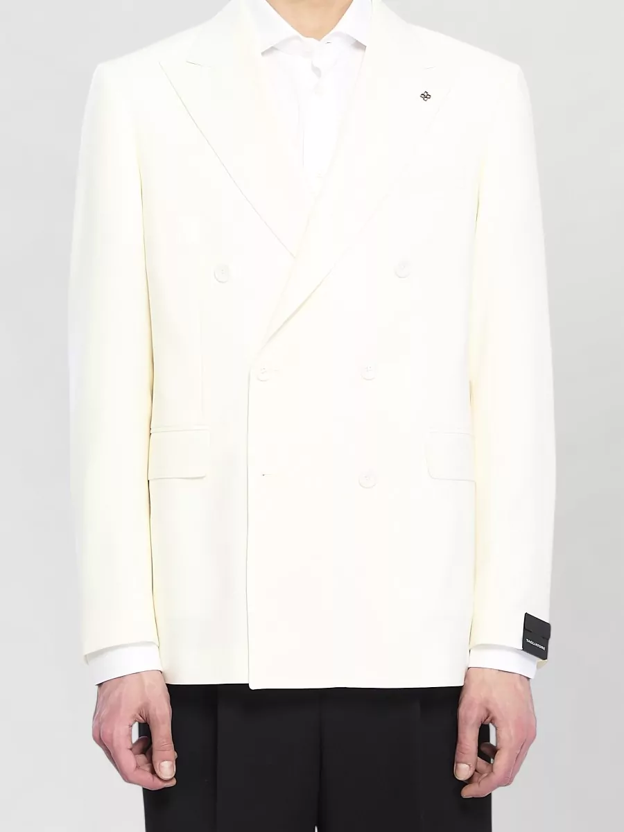 Tagliatore Virgin wool double-breasted suit jacket