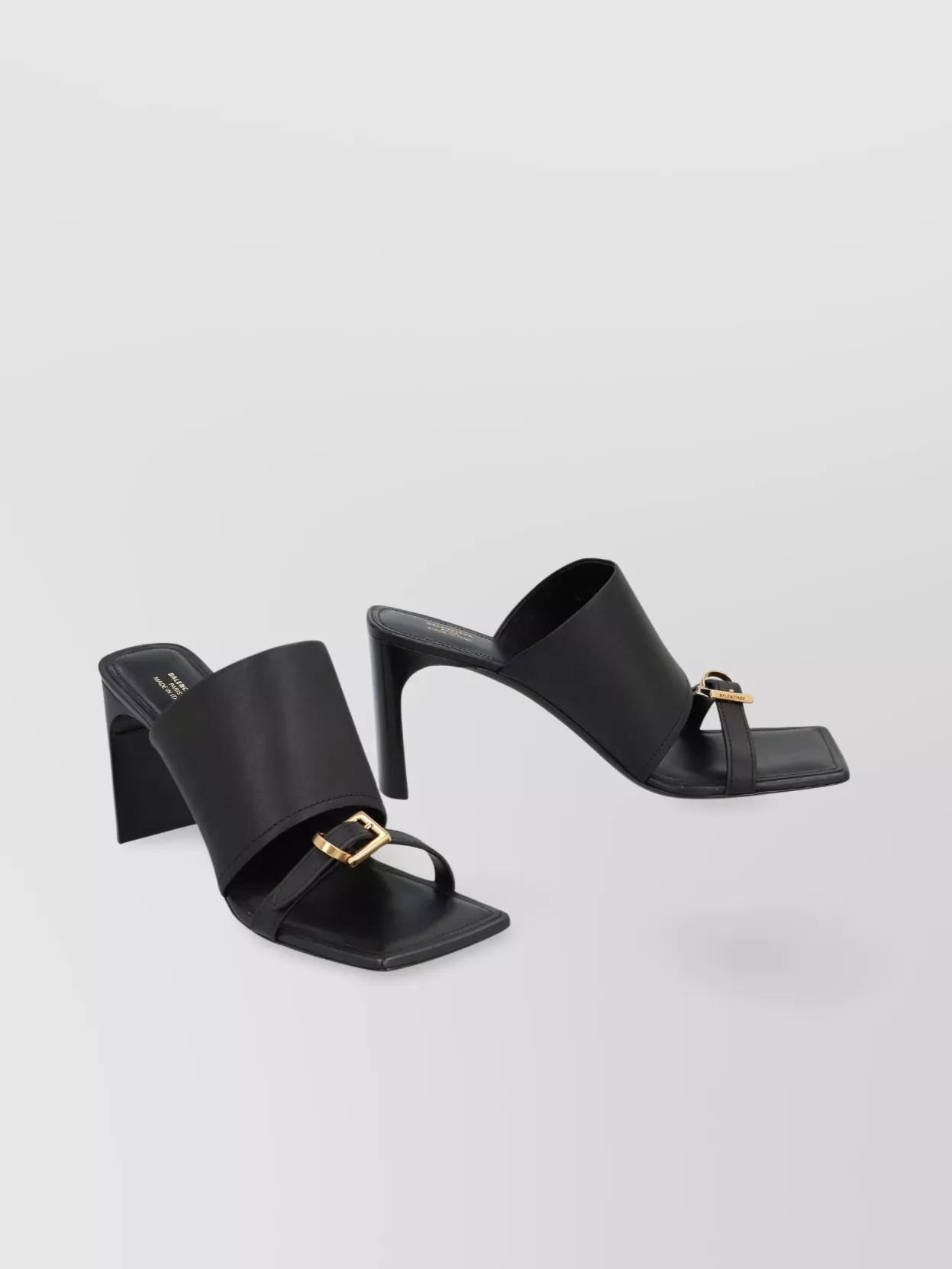 Balenciaga Air Square Toe Leather Mules