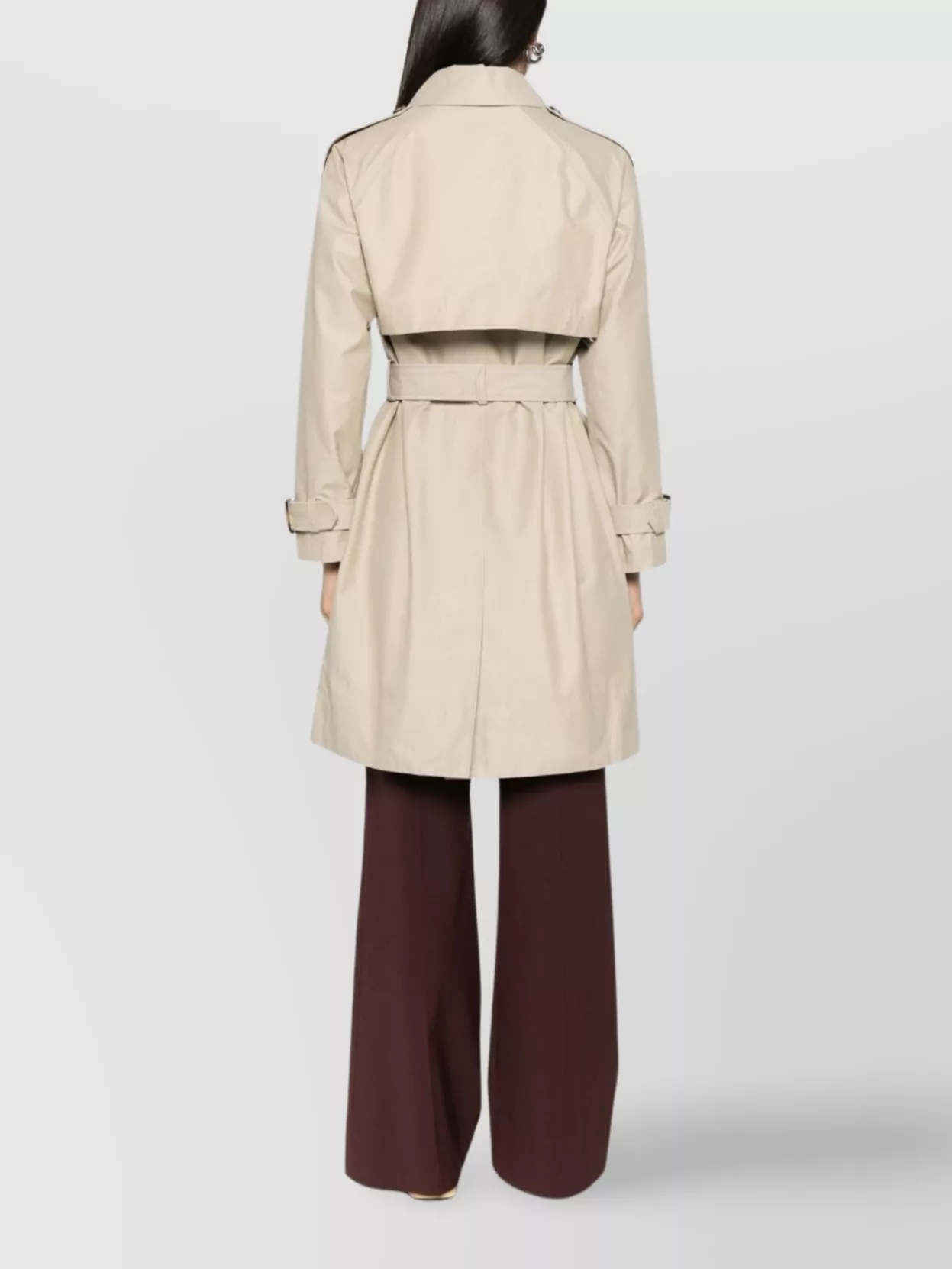 Barbour Belted Waist Jacket With Buttoned Cuffs