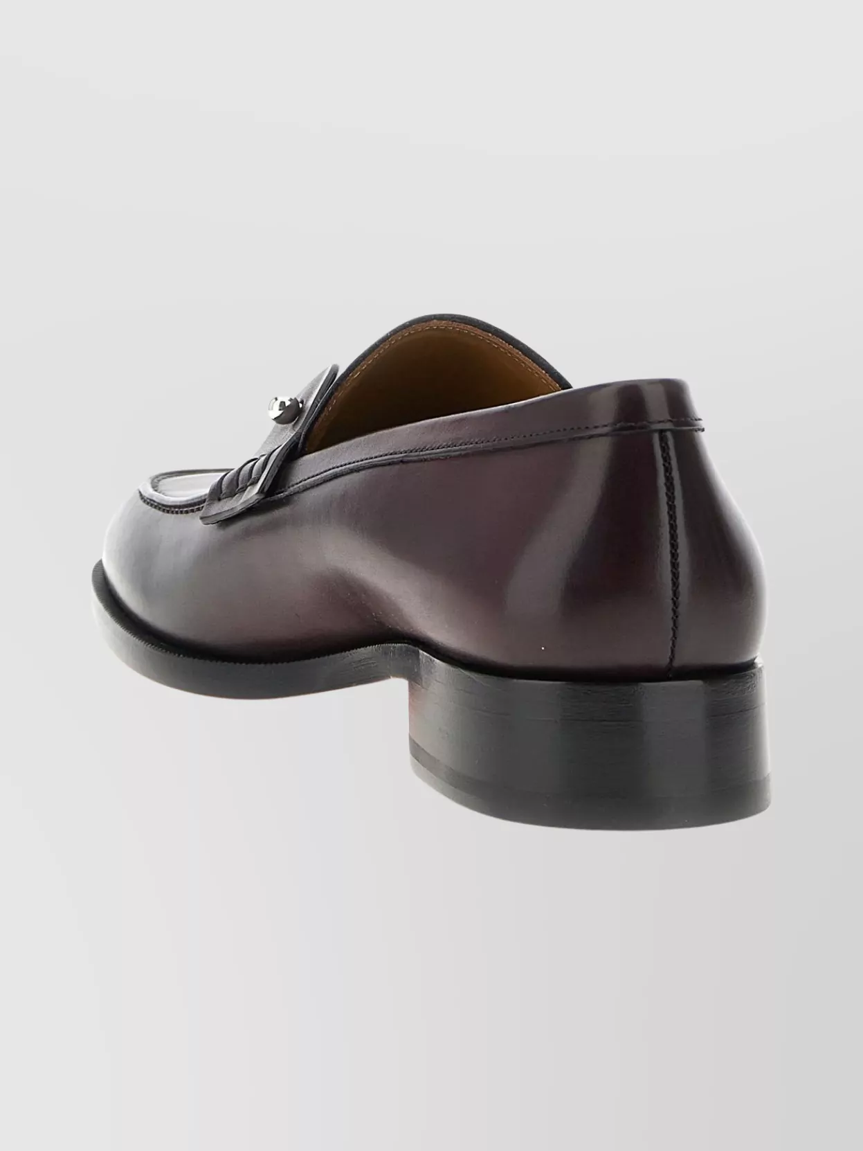 Christian Louboutin Round Toe Loafers Featuring Buckle Detail
