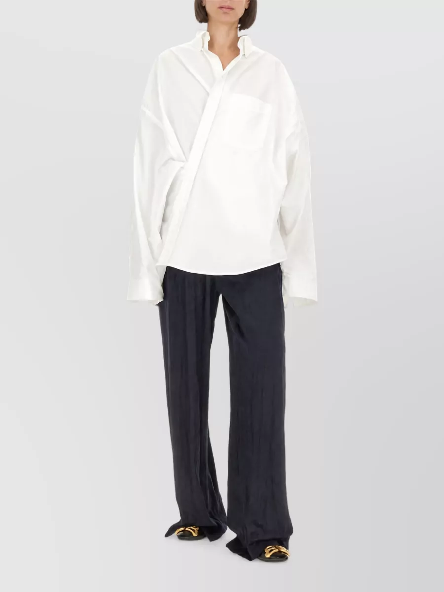 Balenciaga Silk Wide-Leg Trousers