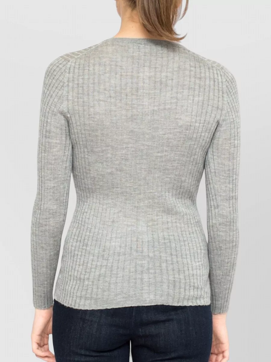 La Rose Cashmere Ribbed Cardigan