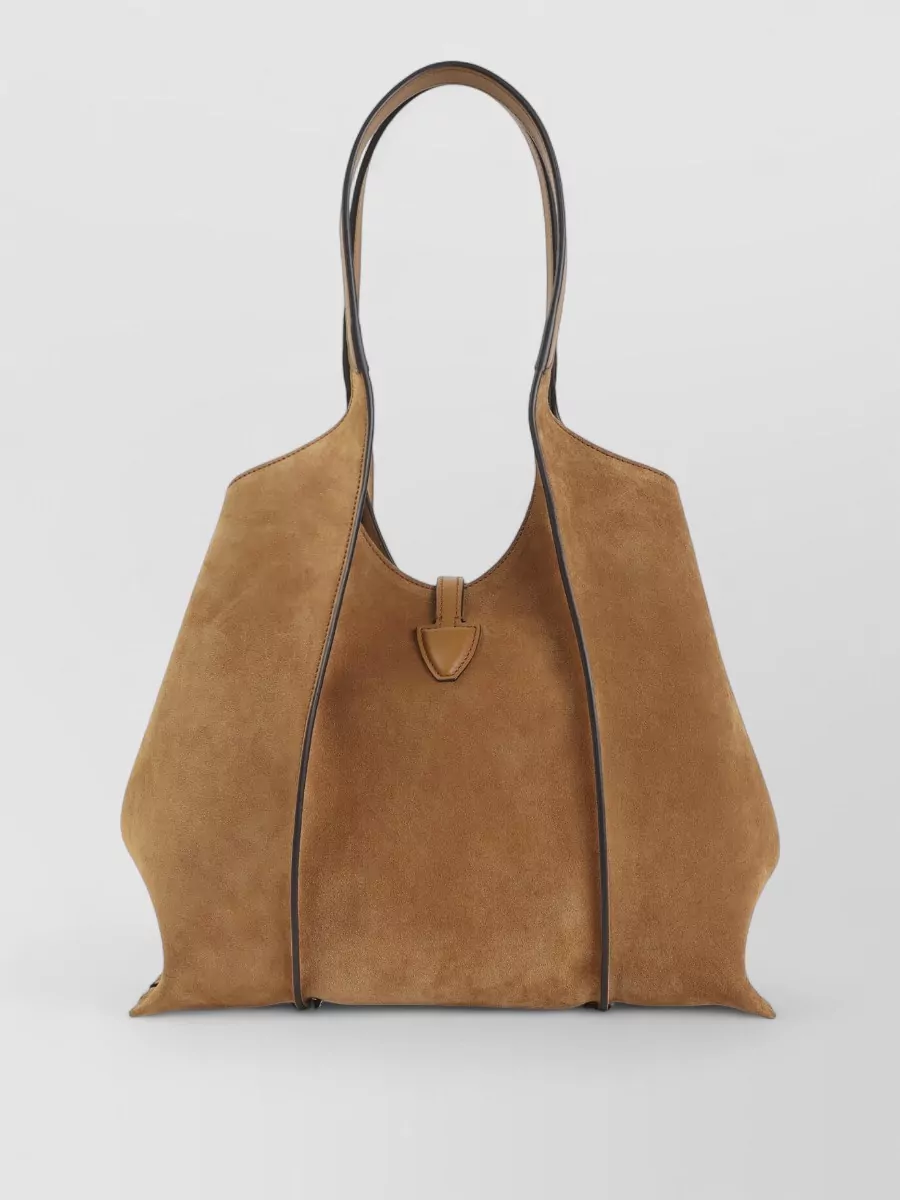 Tod's T Timeless Small Suede Tote Bag