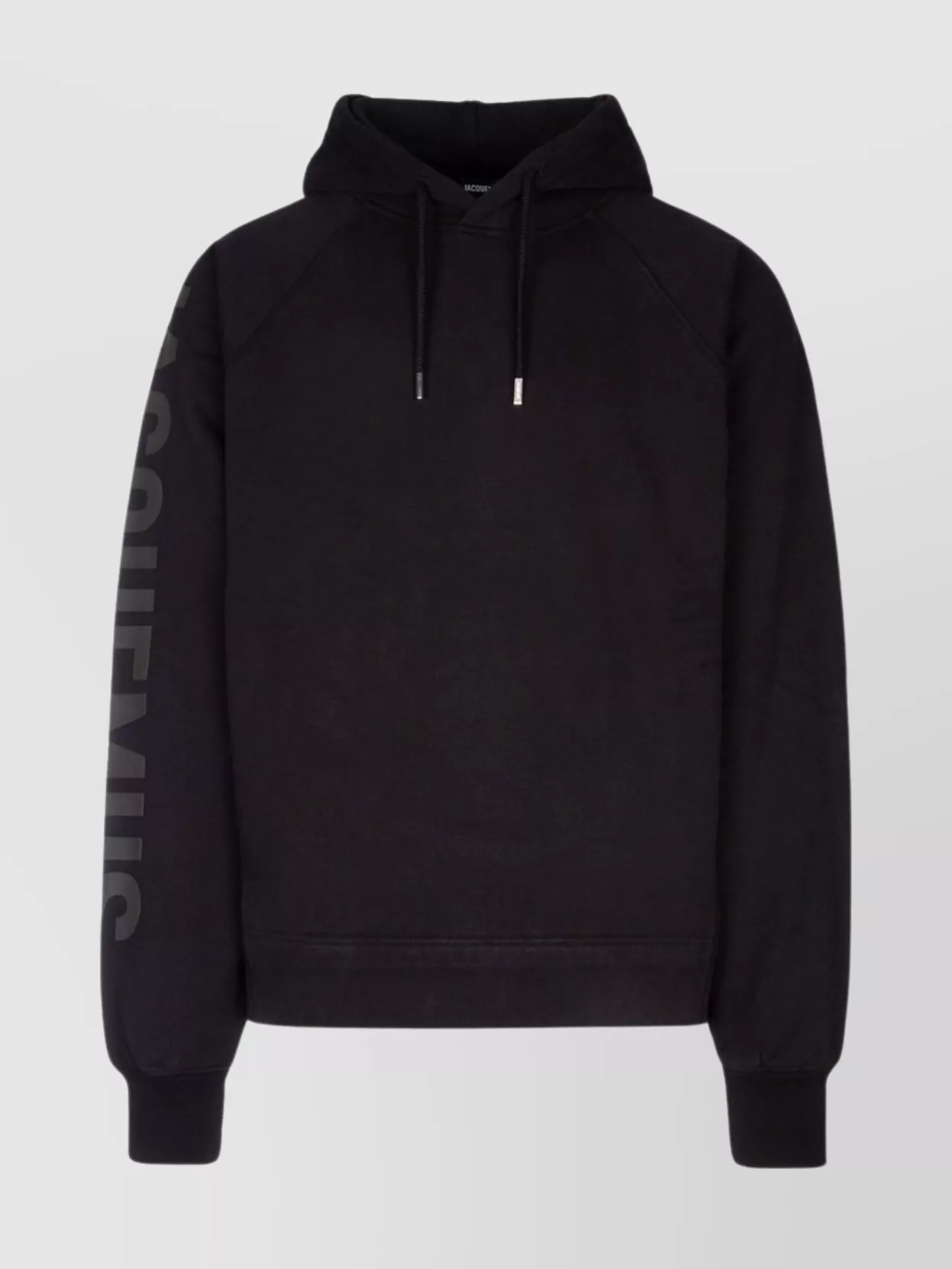Shop Jacquemus Drawstring Hooded Sweater With Ribbed Cuffs And Hem