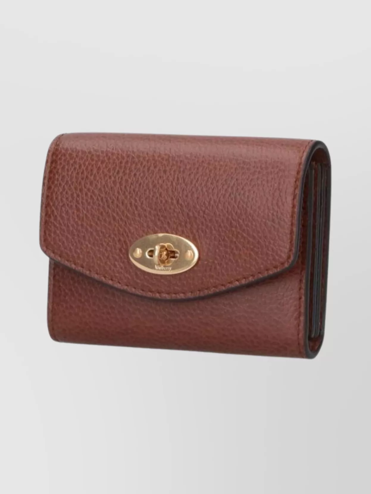 Mulberry Textured Wallet Gold-Tone Hardware