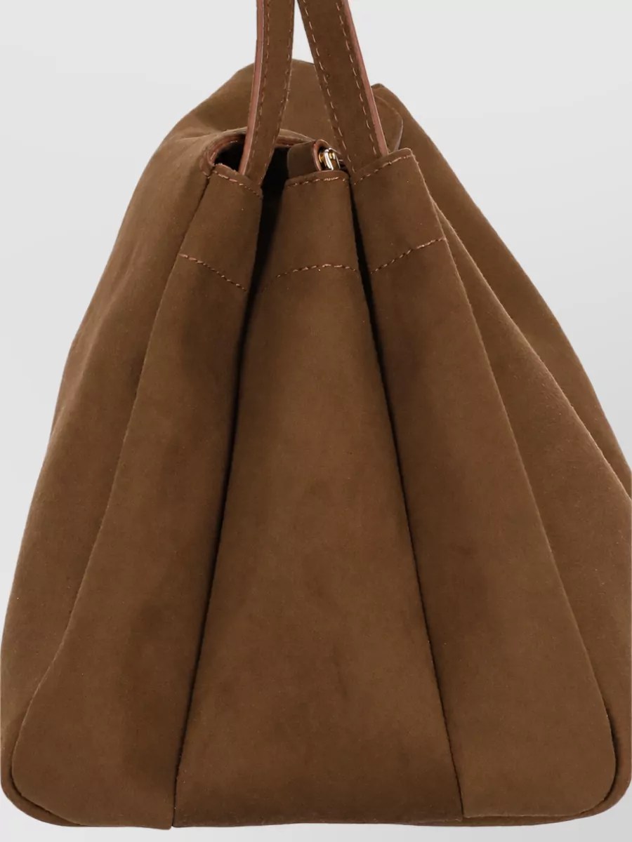 Themoiré Shoulder Suede Tote Bag