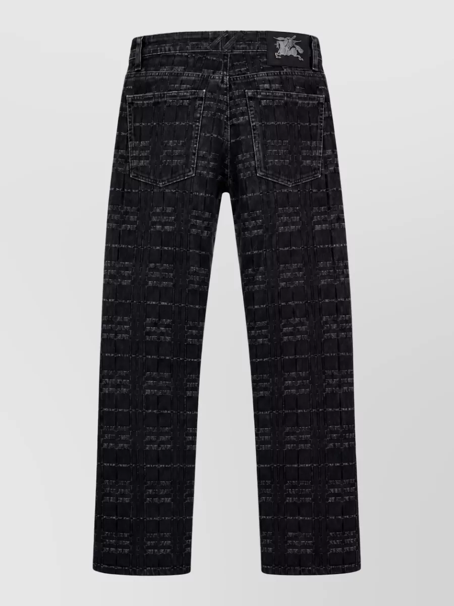 Burberry Checked Straight Leg Jeans