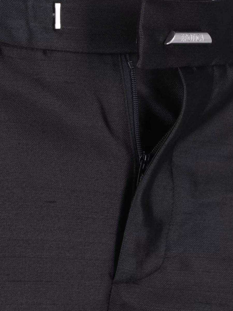 Dondup Silk Straight-Leg Suit Trousers
